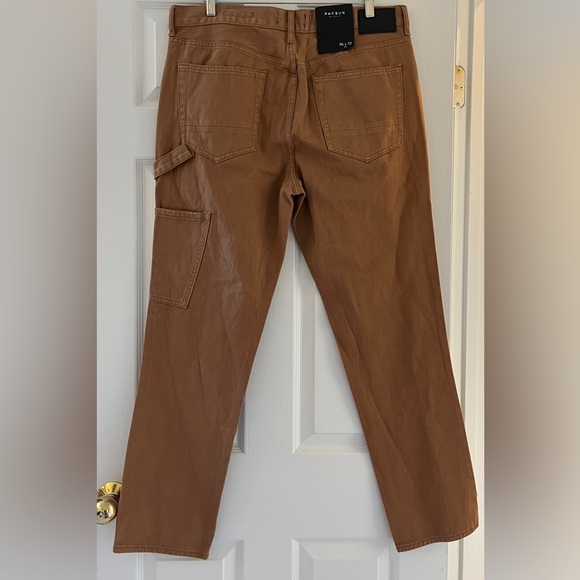 PacSun Los Angeles Workwear Tan Slim Fit Carpenter Jeans NWT 36/32 - Picture 8 of 12